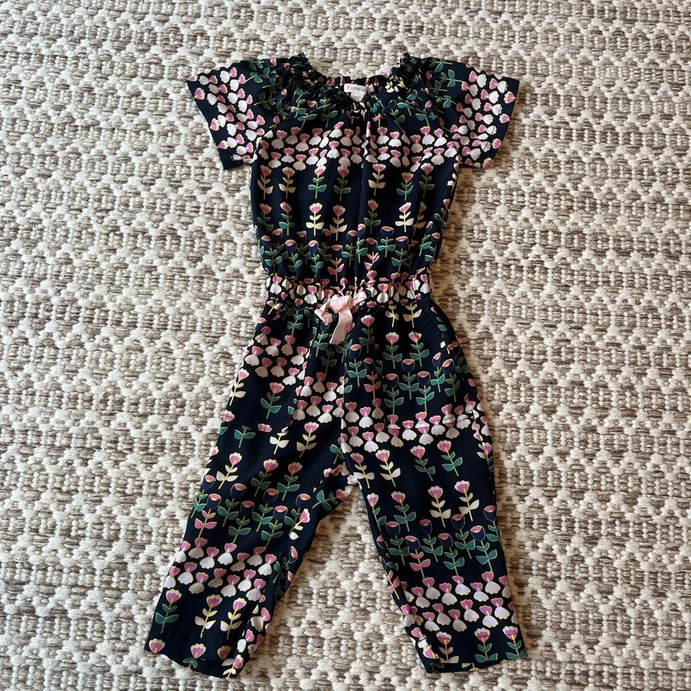 Crewcuts Black Floral Jumpsuit